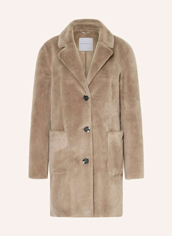 RINO & PELLE Kunstfell-Mantel LENNA TAUPE