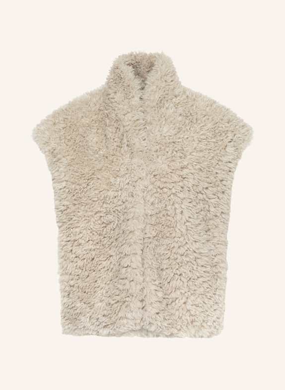 RINO & PELLE Vesta z umělé kožešiny KRÉMOVÁ