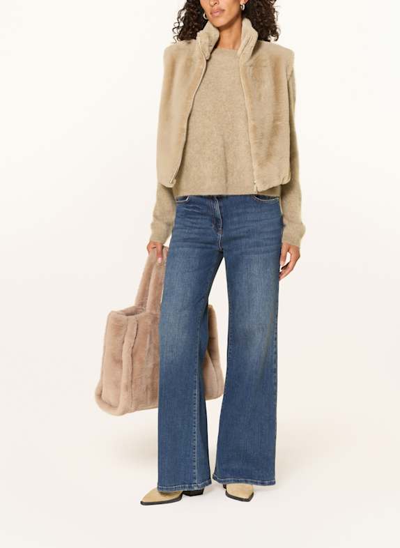 RINO & PELLE Kunstpelz-Weste HELLBRAUN