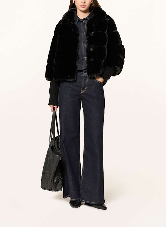 RINO & PELLE Kunstpelz-Jacke FELINE SCHWARZ