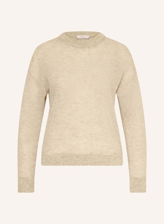 PESERICO A Cube crew-neck T-shirt Toni neutri ECRU/ BEIGE