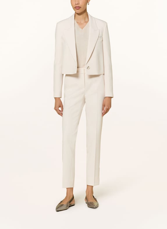 PESERICO Cropped blazer met sierstenen BEIGE