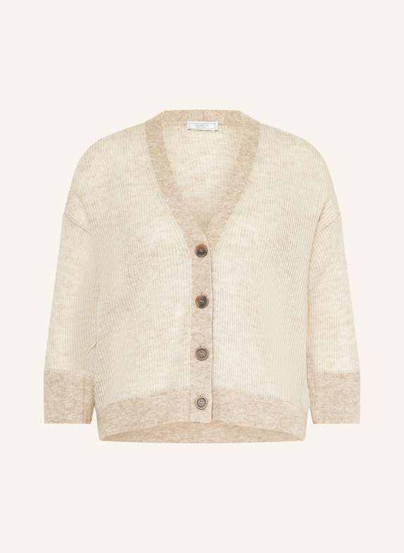 PESERICO Strickjacke mit Alpaka und 3/4-Arm HELLBRAUN