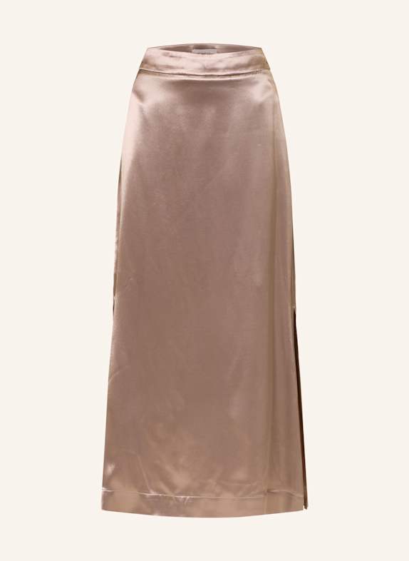 PESERICO Satin skirt BROWN