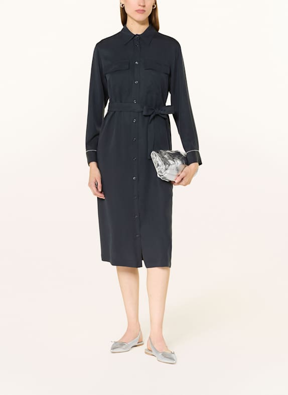 PESERICO Hemdblusenkleid DUNKELBLAU