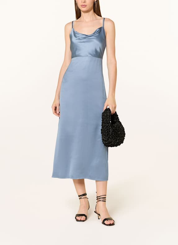 PESERICO Satinkleid BLAU