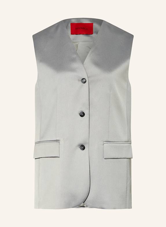 MAX & Co. Blazerweste LAVAGNA aus Satin GRAU