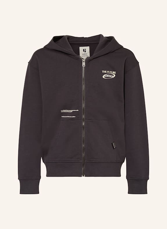 GARCIA Sweatjacke DUNKELGRAU/ WEISS/ HELLGELB