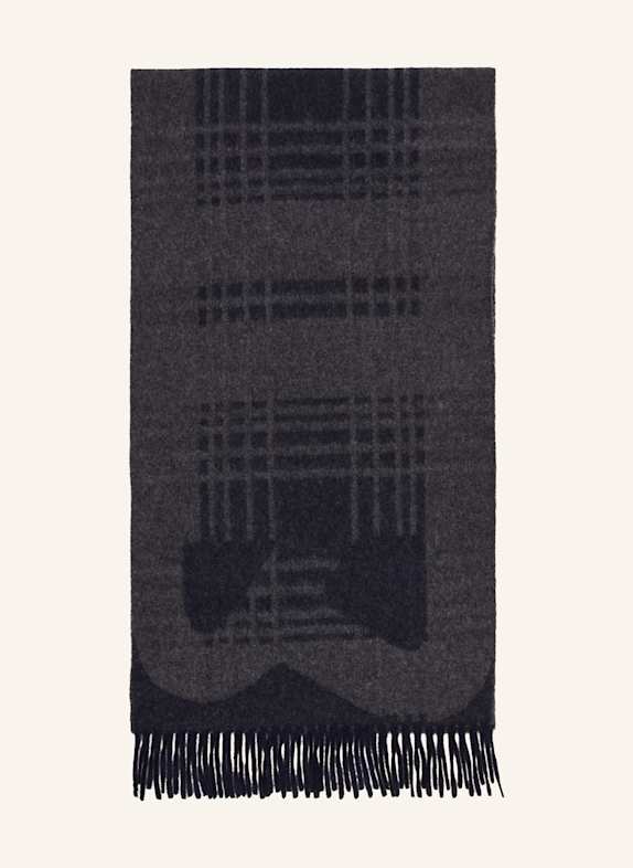 BOGNER Scarf GRAY/ DARK BLUE