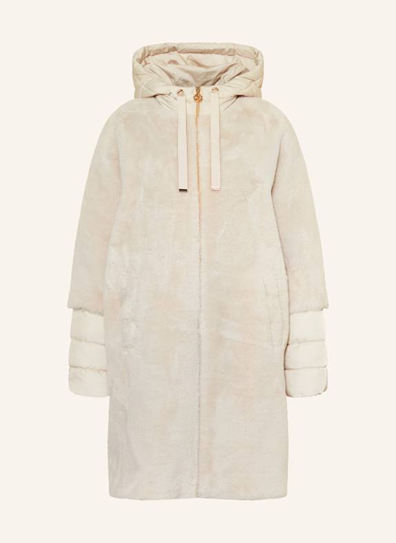 s.Oliver BLACK LABEL Kunstfell-Mantel CREME