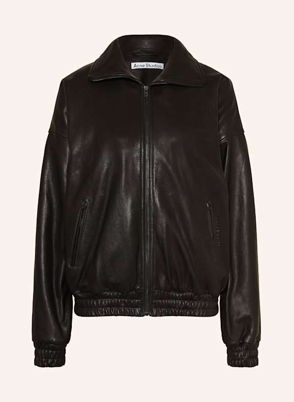 Acne Studios Leather jacket DARK BROWN