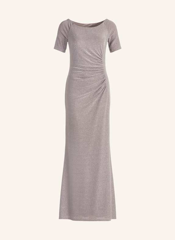 Vera Mont Abendkleid mit Glitzergarn TAUPE/ SILBER