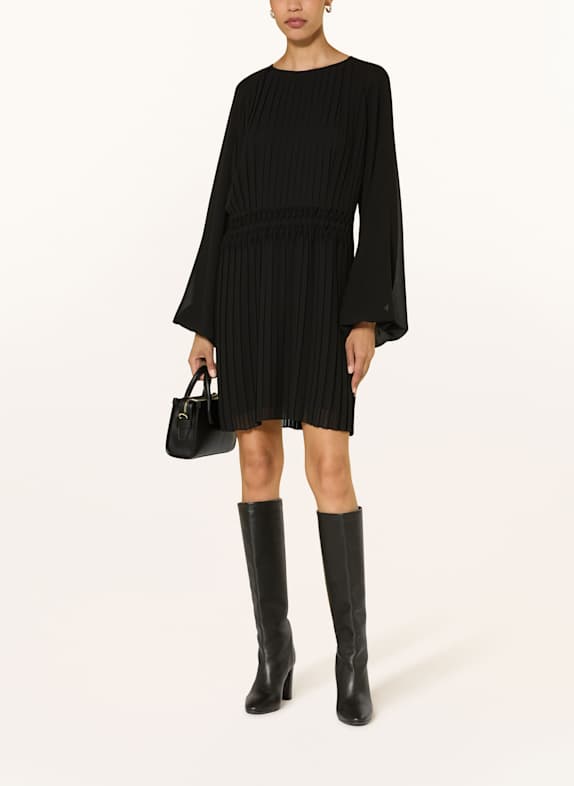 BOSS Plisseekleid DALIETTE SCHWARZ