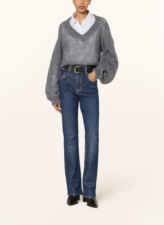 BOSS Pullover FUCINTA mit Mohair GRAU