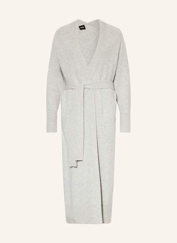 BOSS Strickmantel FARDIANNA aus Cashmere HELLGRAU