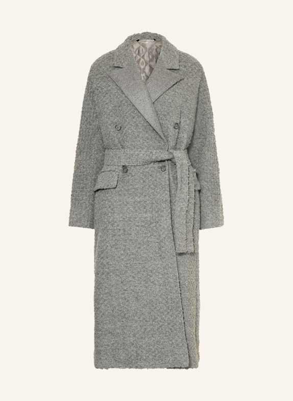 BOSS Bouclé-Mantel CAPADY GRAU
