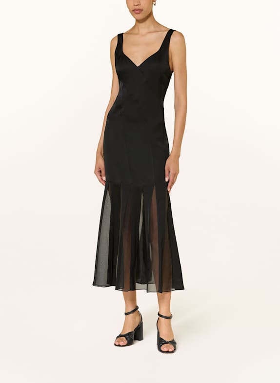 BOSS Satinkleid DONABELLI SCHWARZ