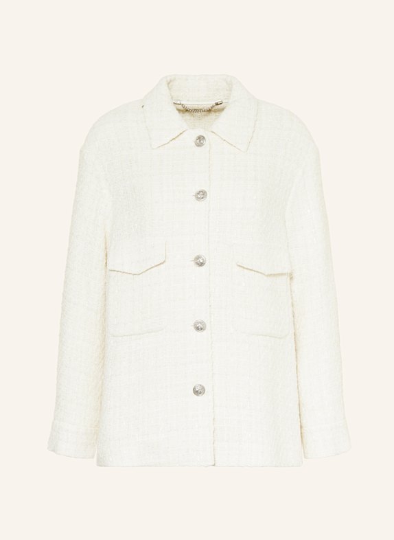 lilienfels Tweed-Jacke mit Glitzergarn ECRU