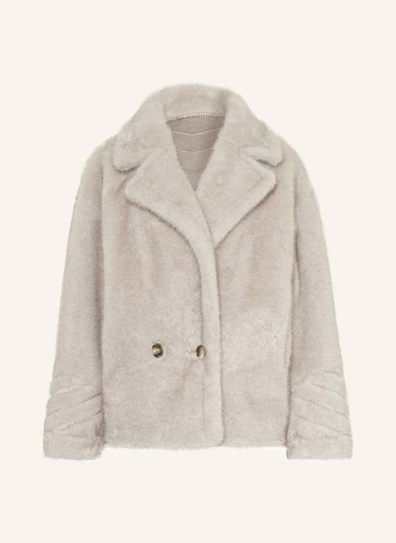 lilienfels Kunstpelz-Jacke HELLGRAU