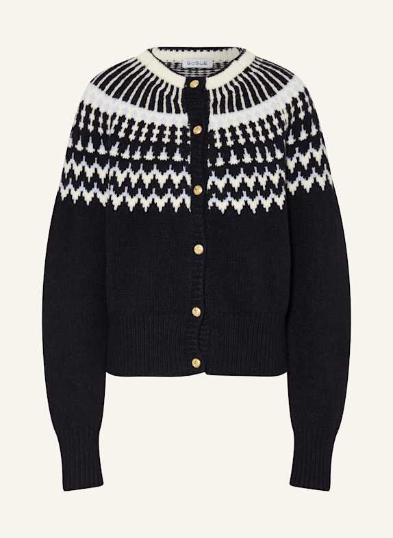 SoSUE Strickjacke aus Merinowolle DUNKELBLAU