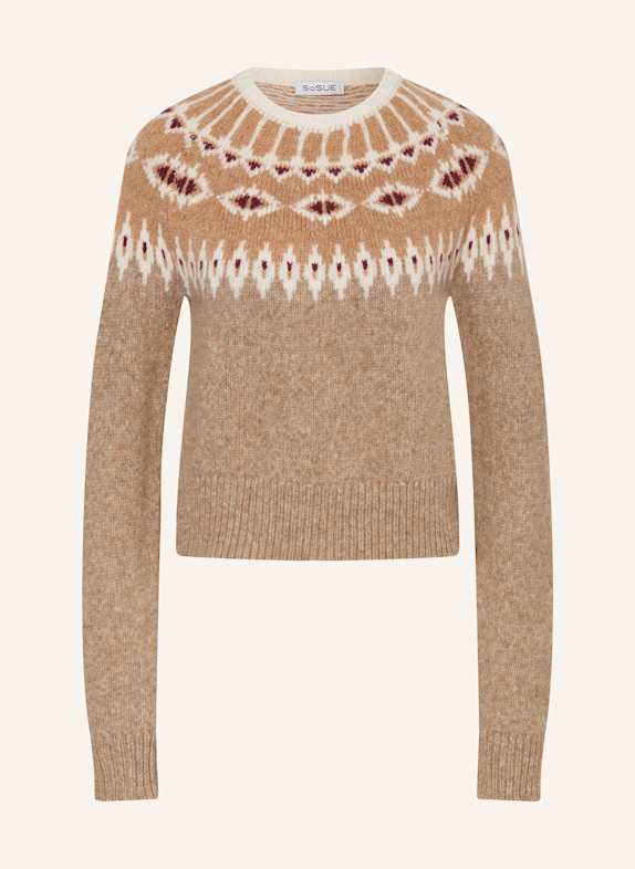 SoSUE Pullover aus Merinowolle BEIGE