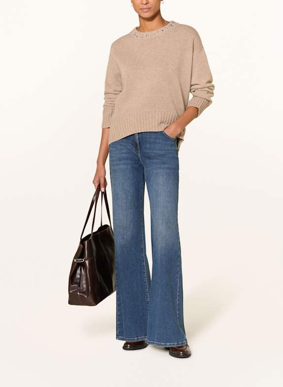 REPEAT Trui met sierstenen BEIGE