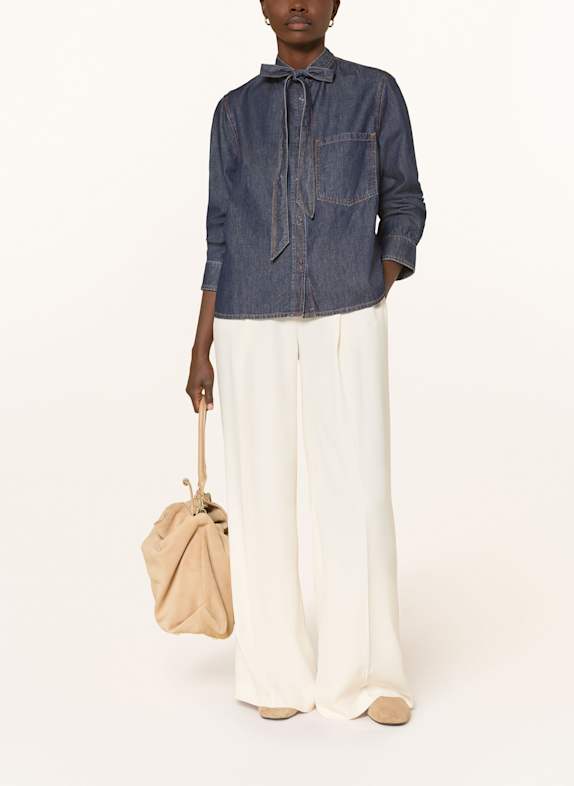 darling harbour Jeansblouse met strik DARK DENIM