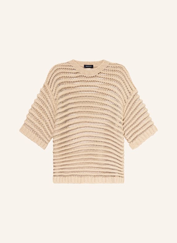 FABIANA FILIPPI Strickshirt aus Kamelhaar mit Glitzergarn CAMEL