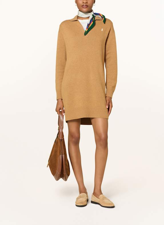 POLO RALPH LAUREN Sukienka z dzianiny CAMELOWY