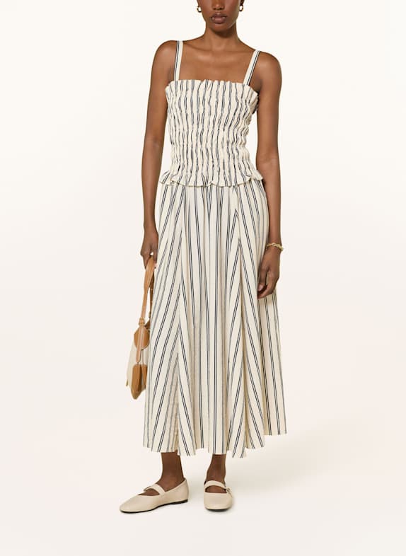 POLO RALPH LAUREN Off-shoulder dress BLACK/ WHITE