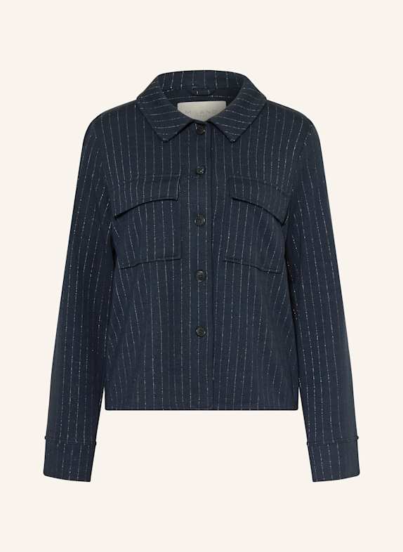 MILANO ITALY Overshirt with glitter thread DARK BLUE