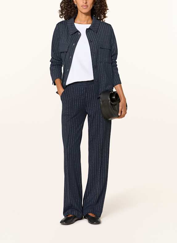 MILANO ITALY Overshirt with glitter thread DARK BLUE