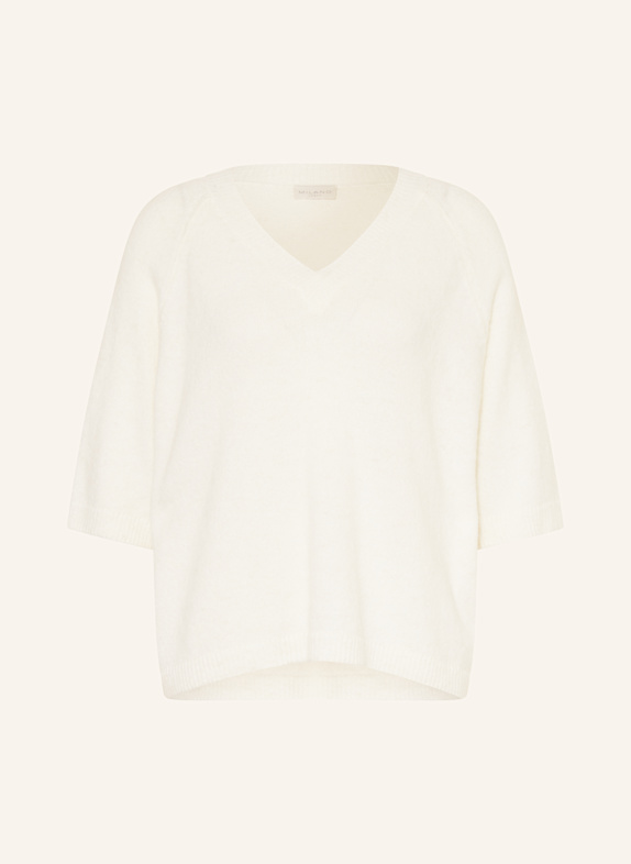 MILANO ITALY Sweater with 3/4 sleeves ECRU