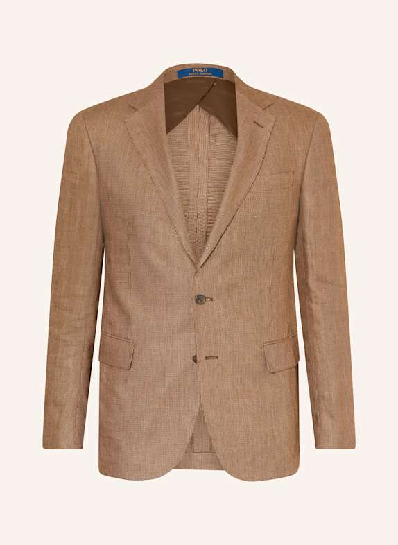 POLO RALPH LAUREN Sakko Modern Fit mit Leinen BRAUN/ DUNKELBRAUN
