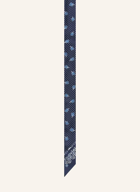 LONGCHAMP Seidenschal FRENCH BANDANA DUNKELBLAU/ WEISS