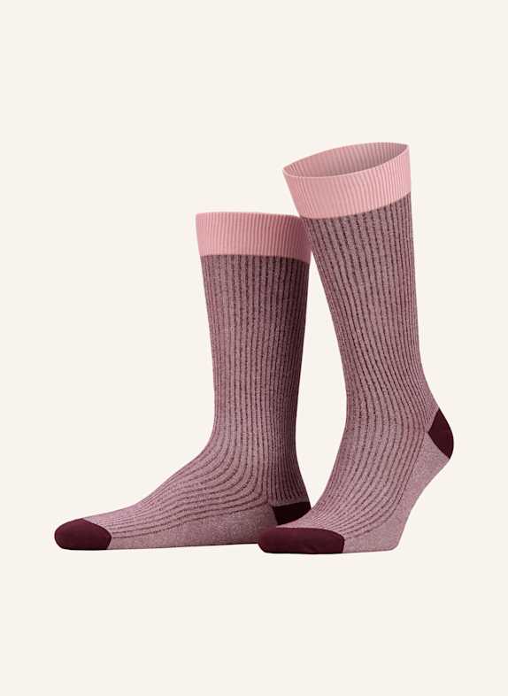 COPENHAGEN STUDIOS Socken mit Glitzergarn BURGUNDY