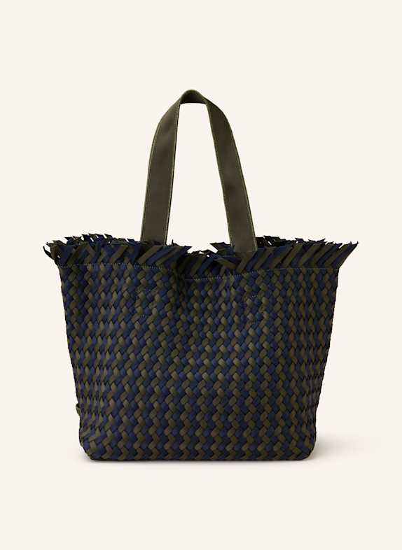 Naghedi Torba shopper HAVANNA MEDIUM z saszetką CIEMNOZIELONY/ GRANATOWY