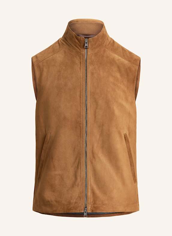 POLO RALPH LAUREN Lederweste BRAUN