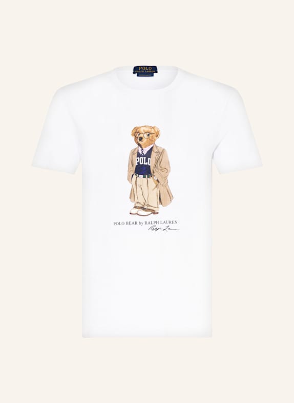POLO RALPH LAUREN T-shirt WHITE/ LIGHT BROWN/ DARK BLUE
