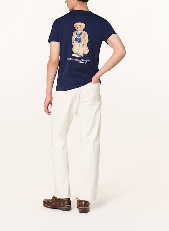 POLO RALPH LAUREN T-shirt DONKERBLAUW / LICHTBRUIN / WIT