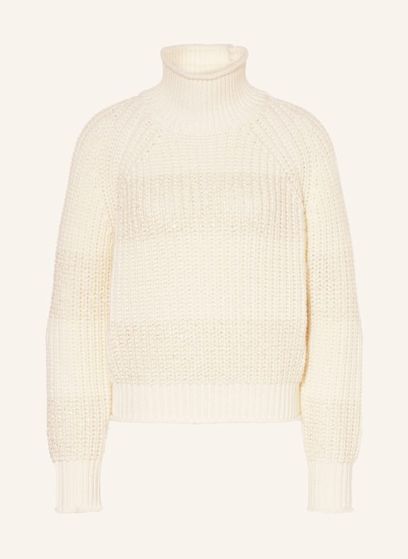 MARC AUREL Pullover mit Pailletten WEISS
