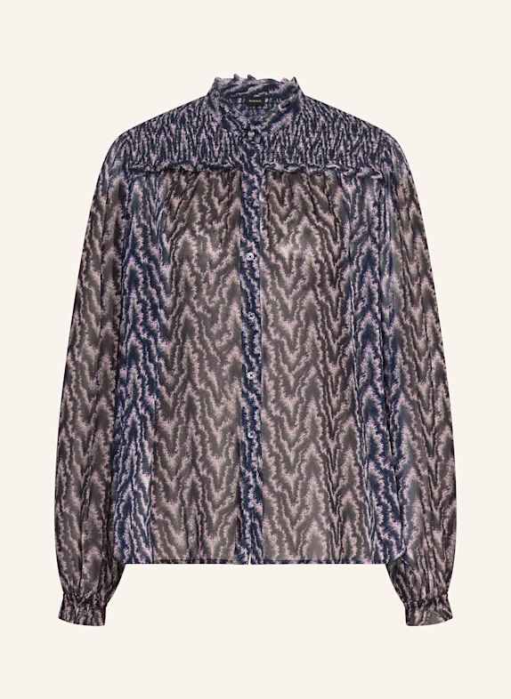 BOSS Bluse BENVYLLA DUNKELBLAU/ GRÜN/ HELLLILA