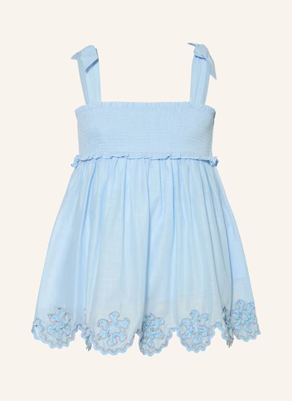 ZIMMERMANN Kleid CASCADIAN HELLBLAU/ ORANGE