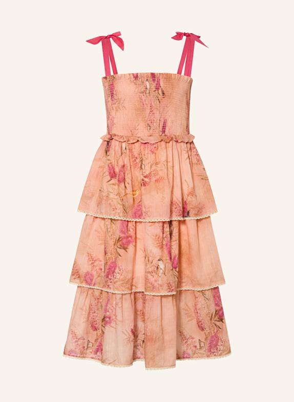 ZIMMERMANN Kleid CASCADIAN LACHS/ FUCHSIA