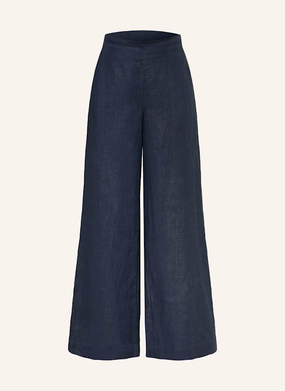 lilienfels Marlenehose aus Leinen DUNKELBLAU