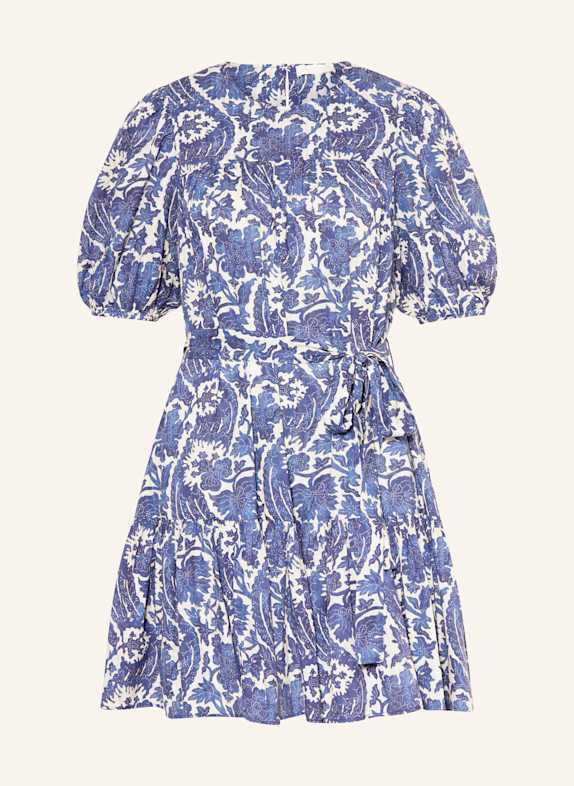 ULLA JOHNSON Kleid ROSALIE ECRU/ BLAU