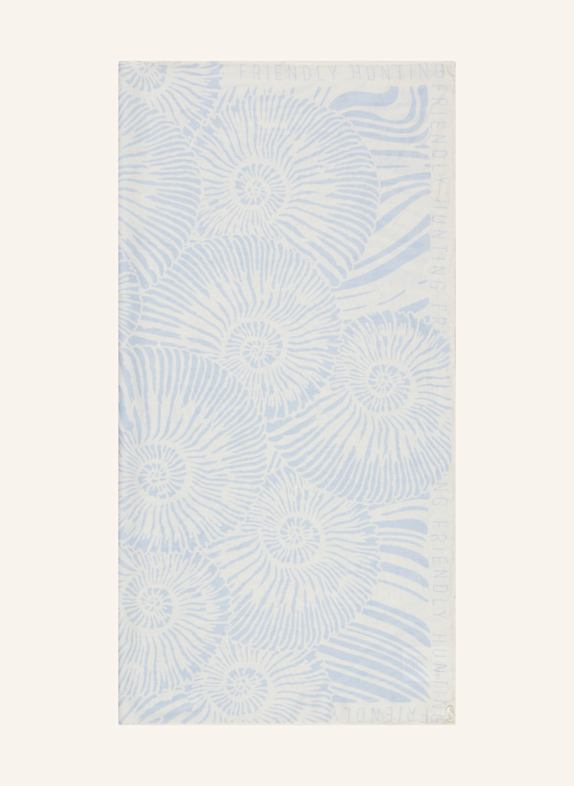 friendly hunting Silk scarf CREAM/ LIGHT BLUE