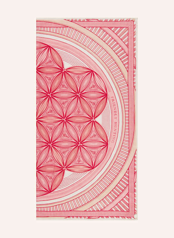 friendly hunting Seidentuch PINK/ HELLORANGE/ CREME