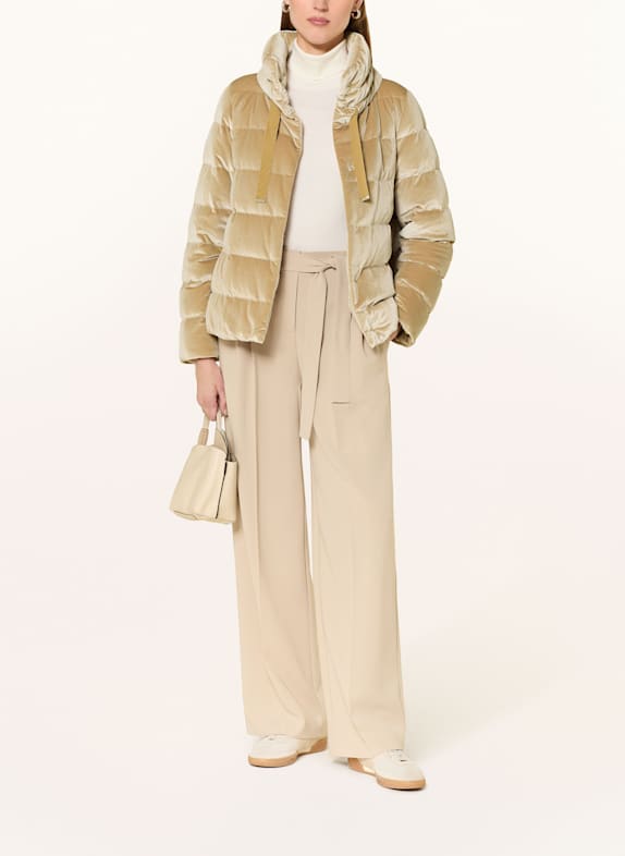 HERNO Daunenjacke aus Samt BEIGE