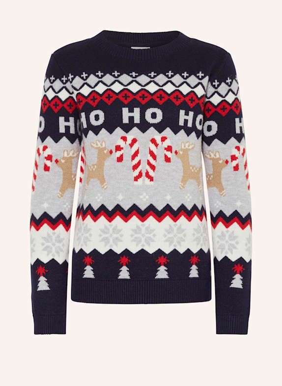 s.Oliver RED Pullover DUNKELBLAU/ ROT/ HELLGRAU